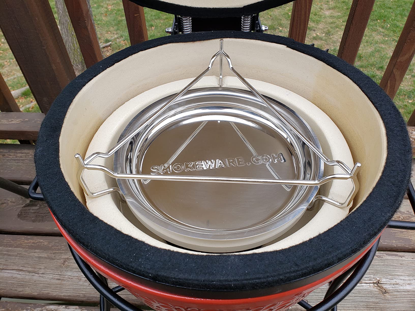 SMOKEWARE Stainless Steel Drip Pan - Big Green Egg Grilling Accessory, 14-inch Diameter customer photo 1
