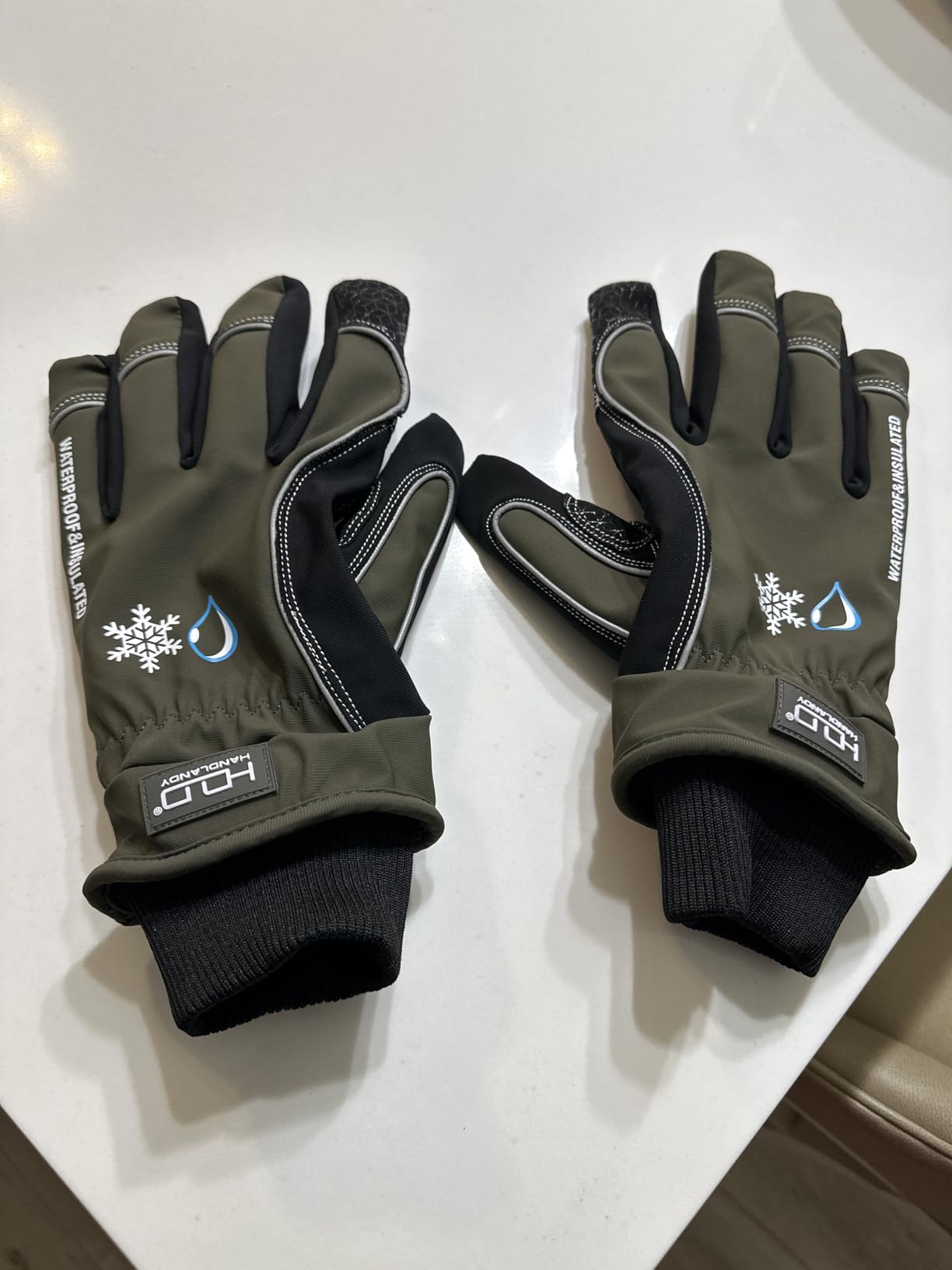 HANDLANDY Winter Work Gloves, 3M Thinsulate Waterproof Insulated Gloves, Snow Warm Gloves for Outdoor Cold weather, Gifts for Men & Women customer photo 1