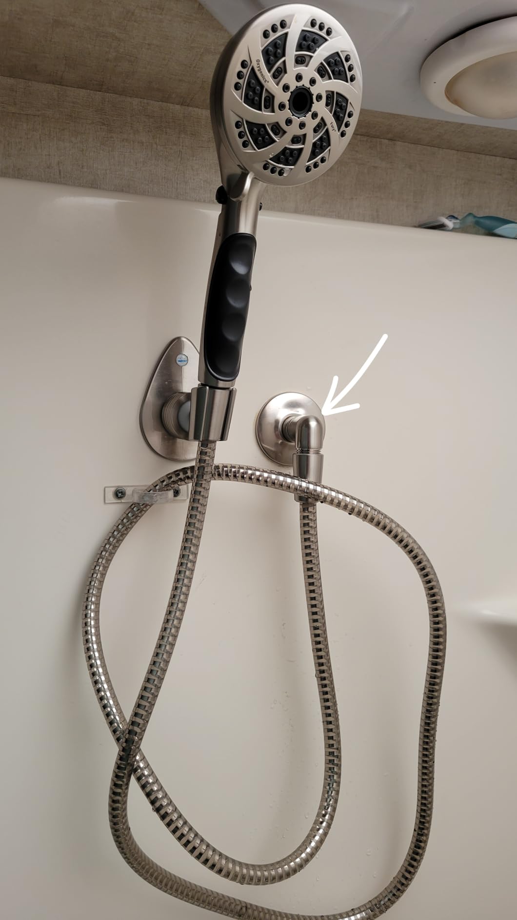 ETL Oxygenics 92489 Fury RV Handheld Shower - Brushed Nickel, 72 inch Hose length customer photo 2