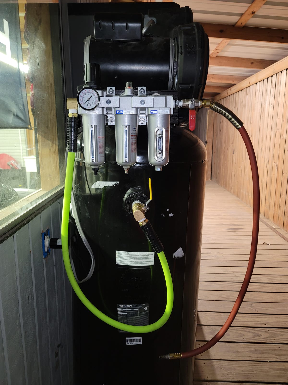 3 STAGE, HEAVY DUTY INDUSTRIAL GRADE FILTER REGULATOR COALESCING DESICCANT DRYER SYSTEM FOR COMPRESSED AIR LINES, METAL BOWLS, GREAT FOR PAINT SPRAY AND PLASMA CUTTER (1/2