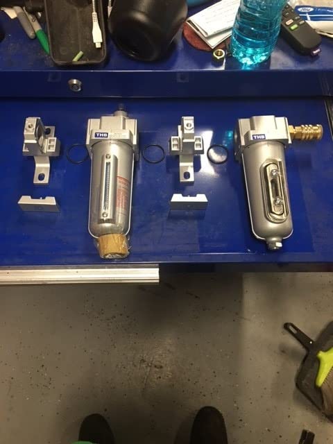 3 STAGE, HEAVY DUTY INDUSTRIAL GRADE FILTER REGULATOR COALESCING DESICCANT DRYER SYSTEM FOR COMPRESSED AIR LINES, METAL BOWLS, GREAT FOR PAINT SPRAY AND PLASMA CUTTER (1/2
