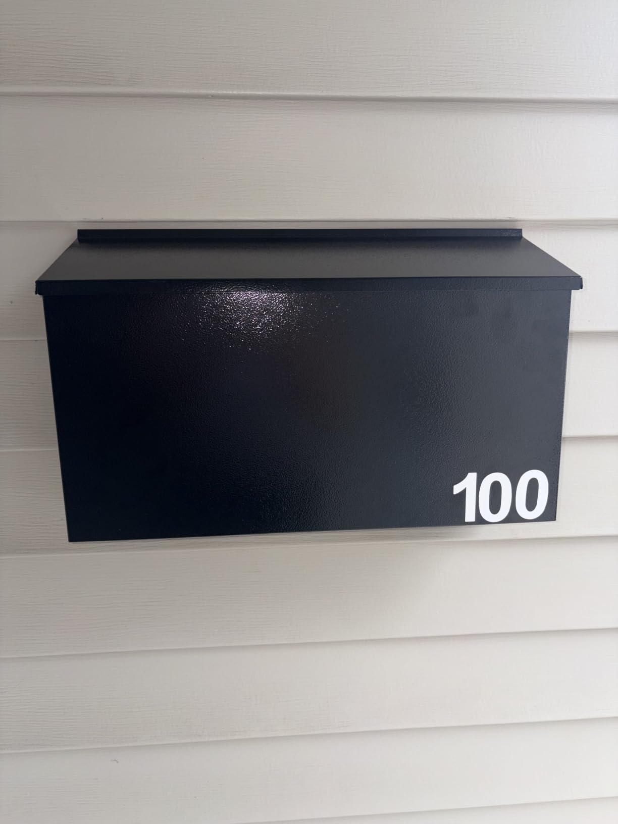 KYODOLED Large Wall Mount Mailboxes for Outside, No Lock, Black, 15.7 in customer photo 1