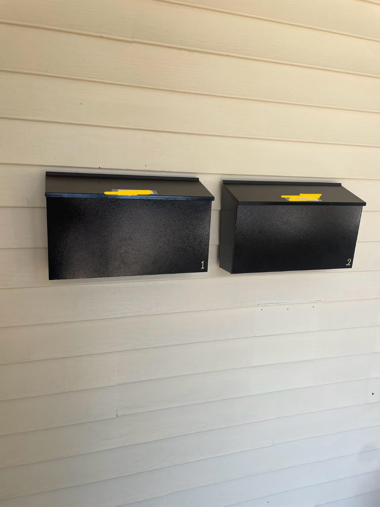 KYODOLED Large Wall Mount Mailboxes for Outside, No Lock, Black, 15.7 in customer photo 2