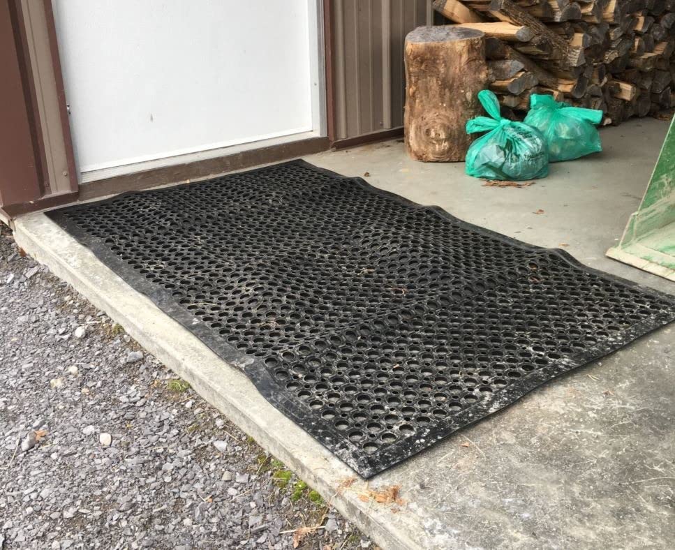 Yesland Rubber Door Mat 36 x 24 Inches, Durable Restaurant Kitchen Non-Slip Bar Drainage Utility Floor Mat, Ideal Entry Way Doormat for Home and Garden & Indoor Outdoor Wet Area customer photo 1