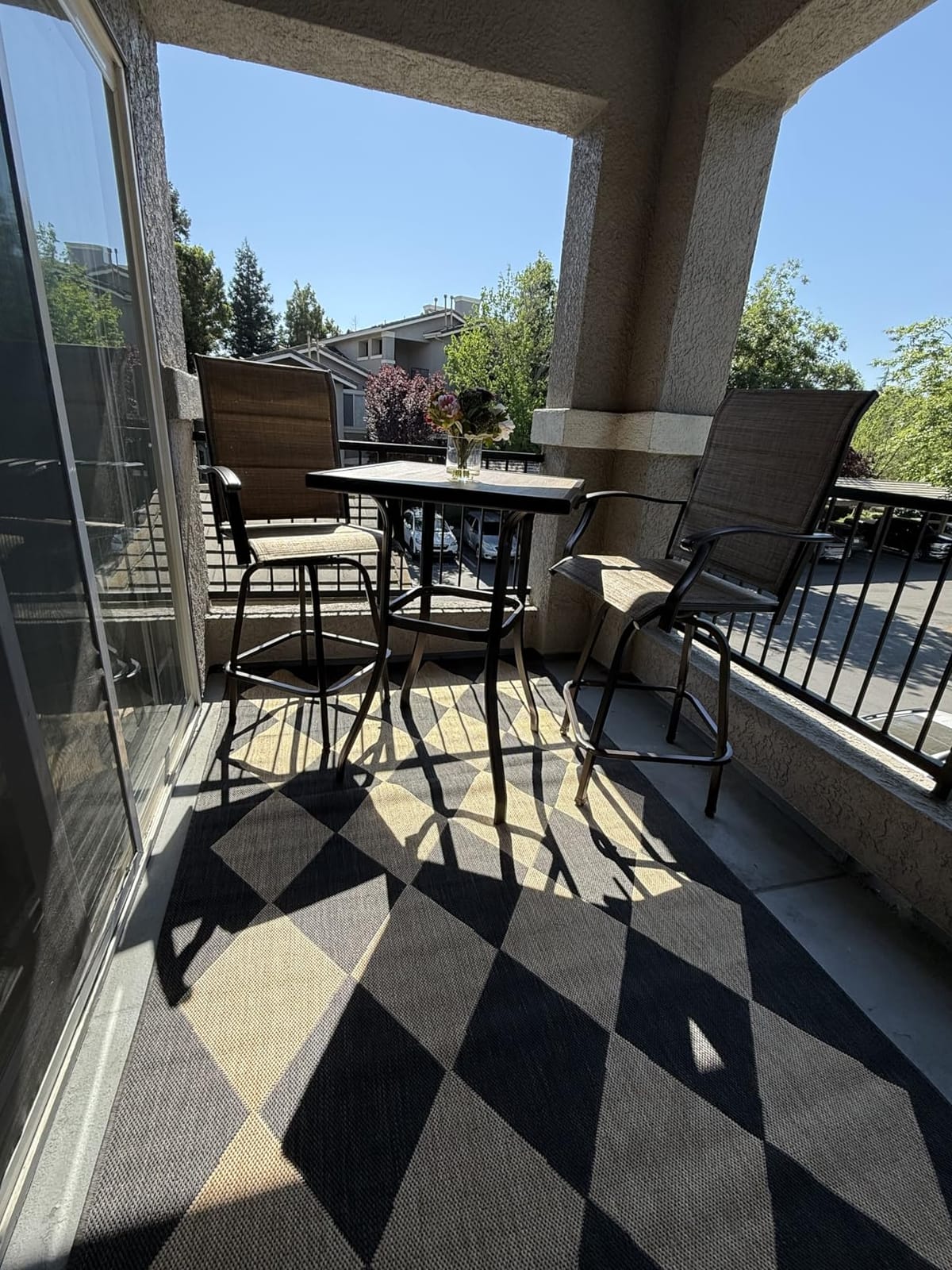 PHI VILLA Outdoor Swivel Bar Stools Set of 2, High Top Patio Chairs customer photo 2