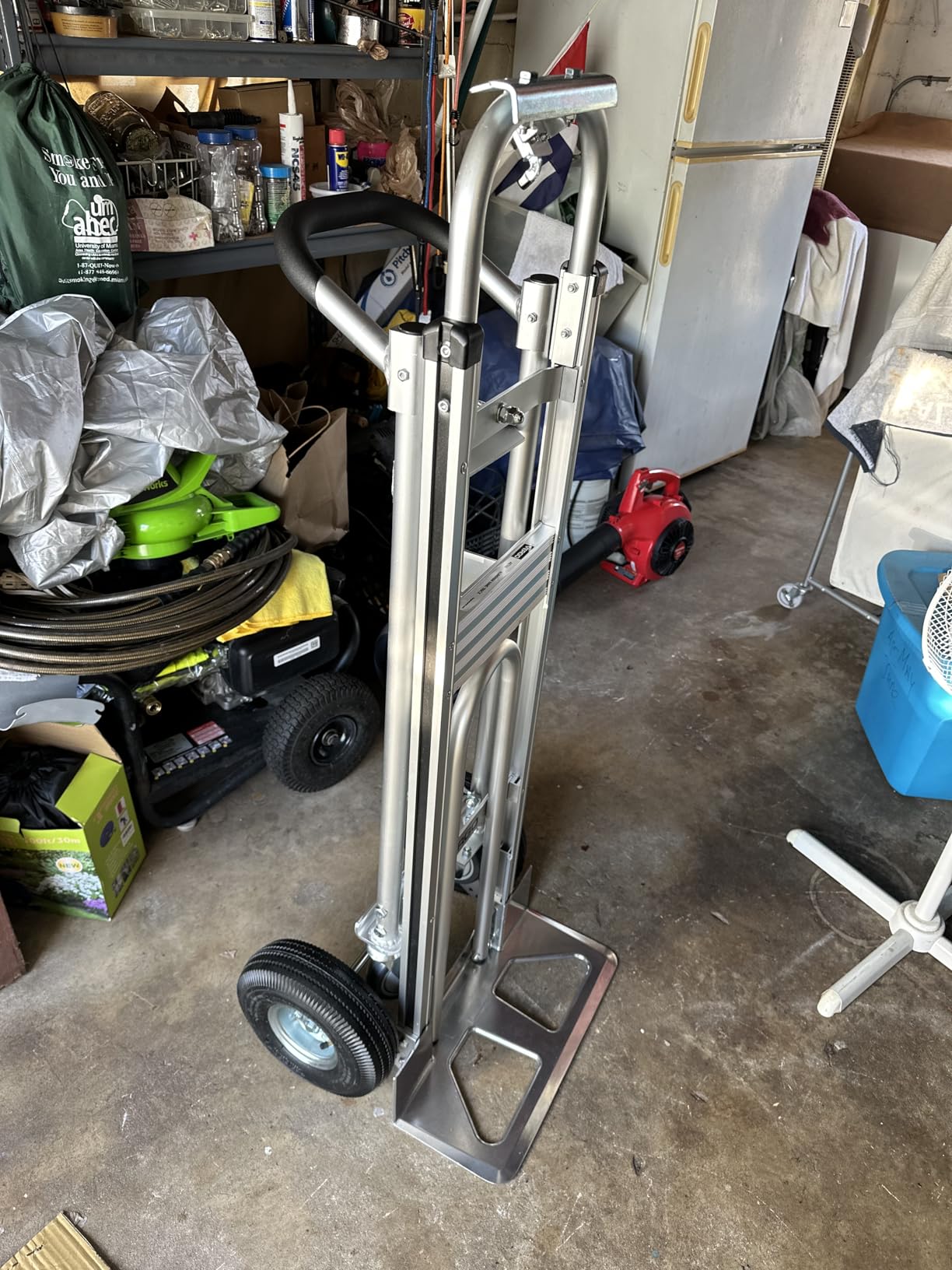 Vergo Industrial Convertible Hand Truck - AS7B Heavy Duty Aluminum 2 in 1 Dolly (800 lb Capacity) Lightweight Reinforced Frame, Ergonomic Handle, Superior Mobility Moving Dolly (2 Positions, 63