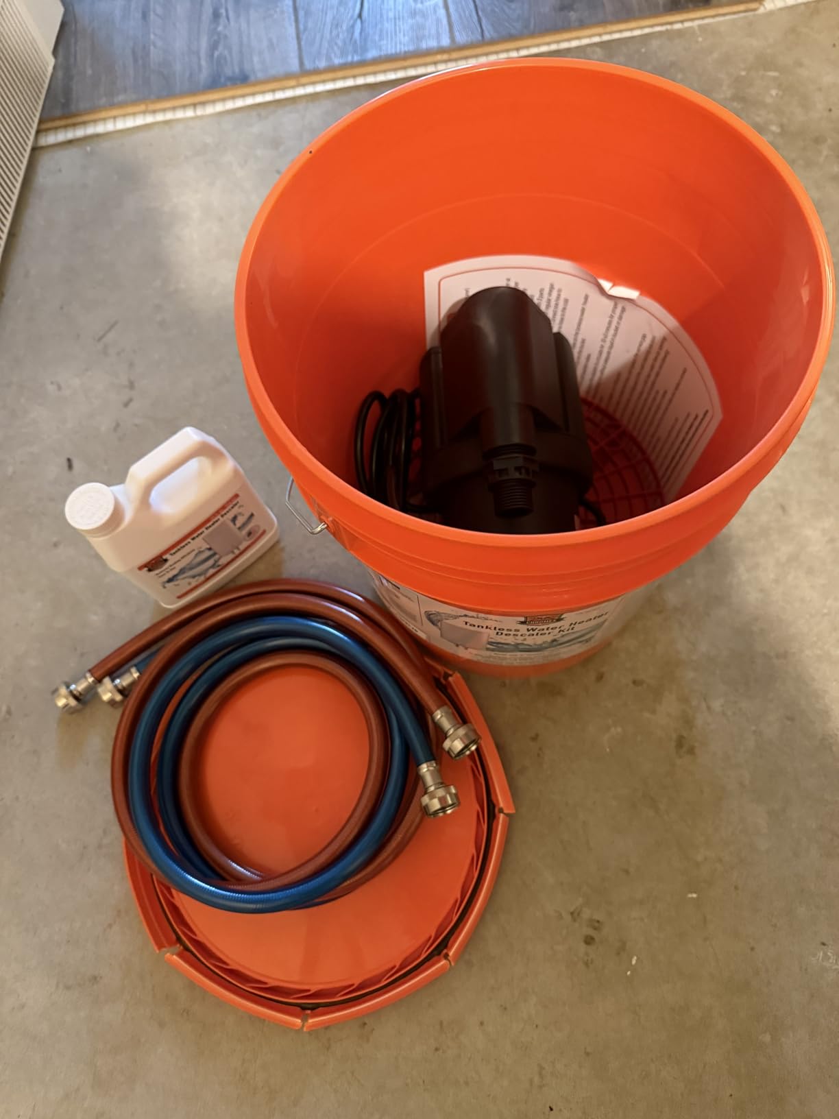 Chromex Tankless Water Heater Flush Kit with NSF Certified Liquid Descaling Solution and 1/6HP Extra Strength Pump customer photo 1