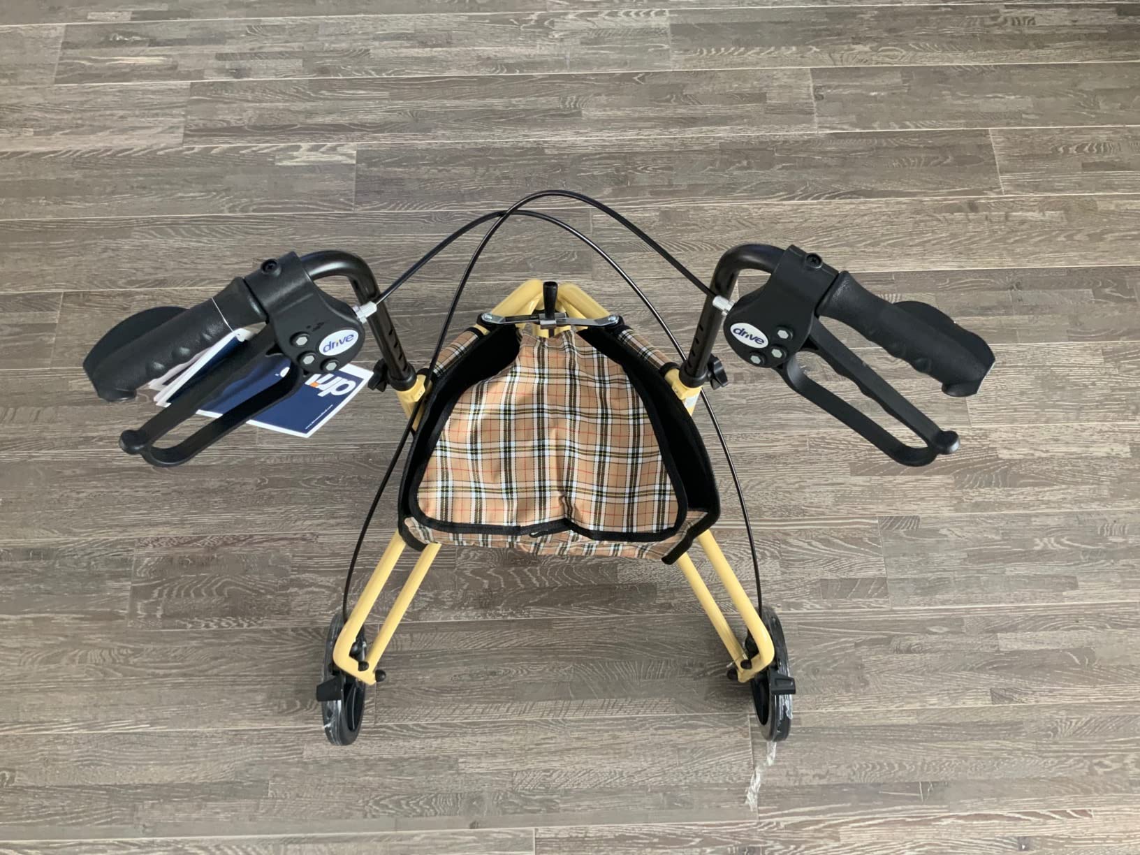 Drive Medical Winnie Lite Supreme Rollator Walker with Wheels, Tan Plaid customer photo 2