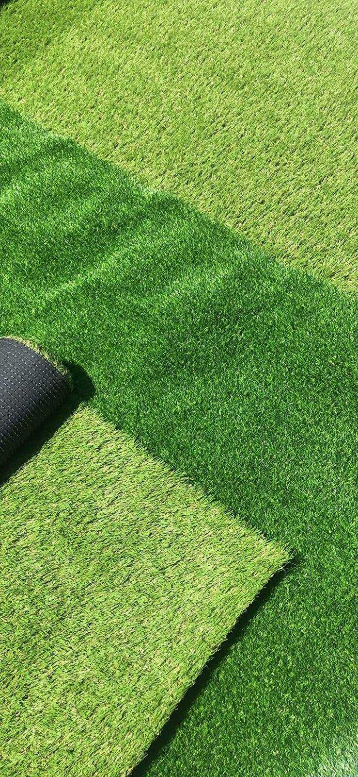 Artificial Grass Turf 12FTX20FT,1,38inch 4 Tone Realistic Synthetic Thick Fake Faux Grass Rug Astroturf Carpet Landscape for Dogs Indoor Outdoor Garden Lawn Mat, with Drainage Holes customer photo 1