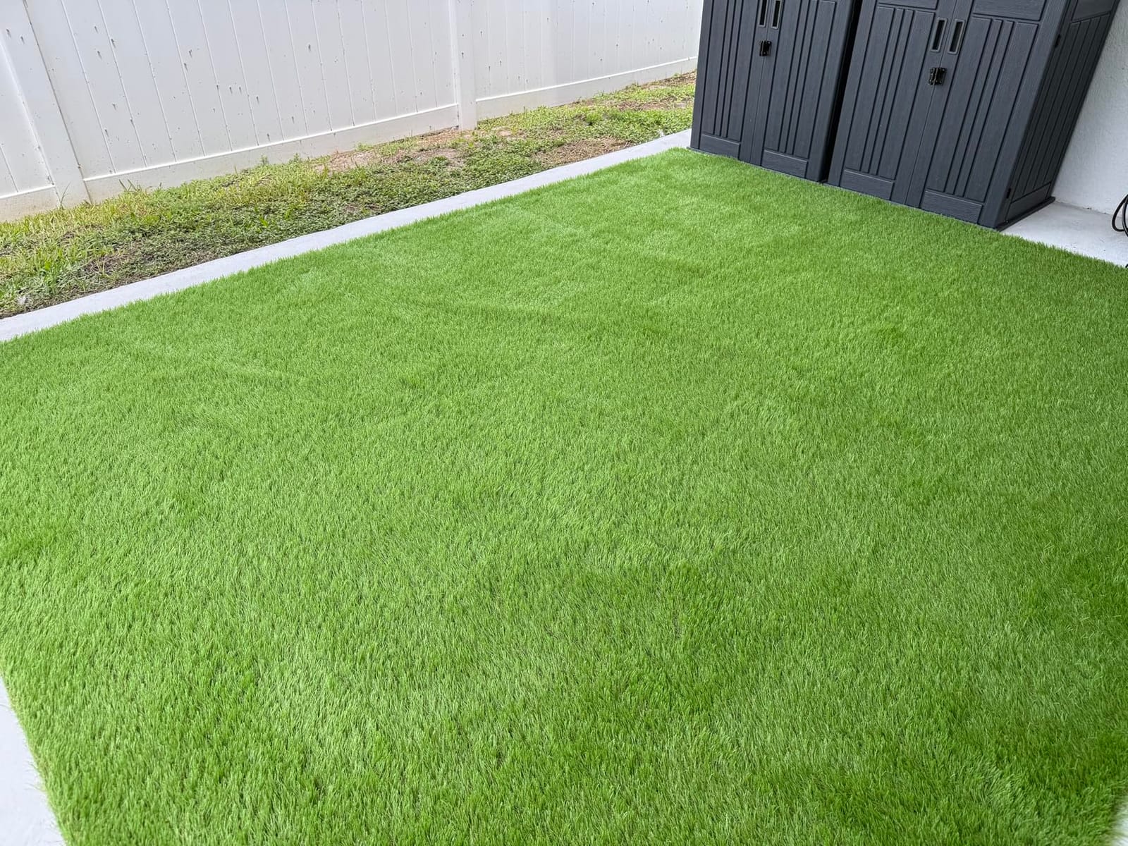 Artificial Grass Turf 12FTX20FT,1,38inch 4 Tone Realistic Synthetic Thick Fake Faux Grass Rug Astroturf Carpet Landscape for Dogs Indoor Outdoor Garden Lawn Mat, with Drainage Holes customer photo 2