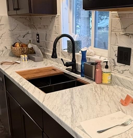 Sarlai 33 Kitchen Sink Undermount 33 x 19 Inch Undermount Sink Workstation | Premium 16 Gauge Stainless Steel Deep Single Bowl Under Counter Kitchen Sinks Basin 33x19x10 Round Corner,Durable, Easy Clean customer photo 1