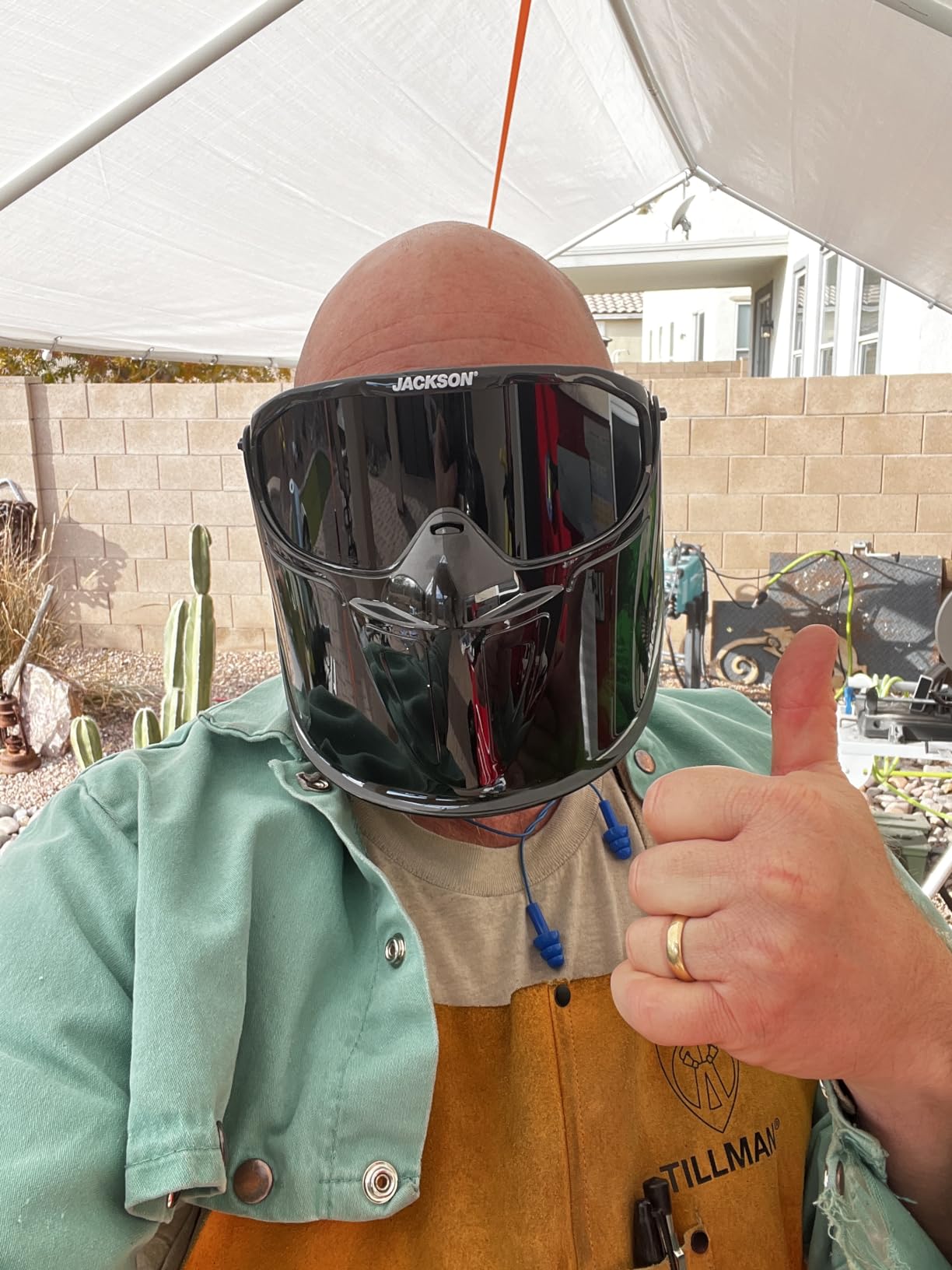 Jackson Safety GPL500 Shade 5IR Safety Goggles with Face Shield, ANSI Z87.1 customer photo 2