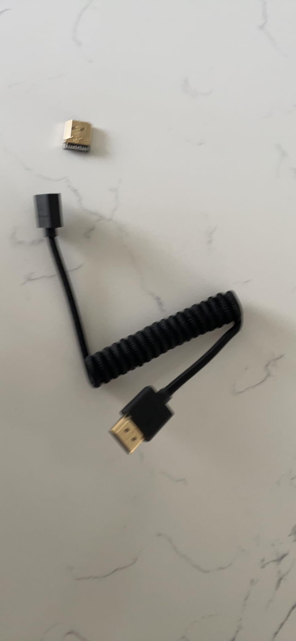 Duttek Micro HDMI to HDMI Coiled Cable 1FT-4FT, 4K@60Hz HDMI to Micro HDMI Adapter Cable Extreme Slim/Thin, 3D for Camera, DSLRs, Camcorders, Portable Screens, Raspberry Pi 5 4, GoPro Hero 7/6 customer photo 1