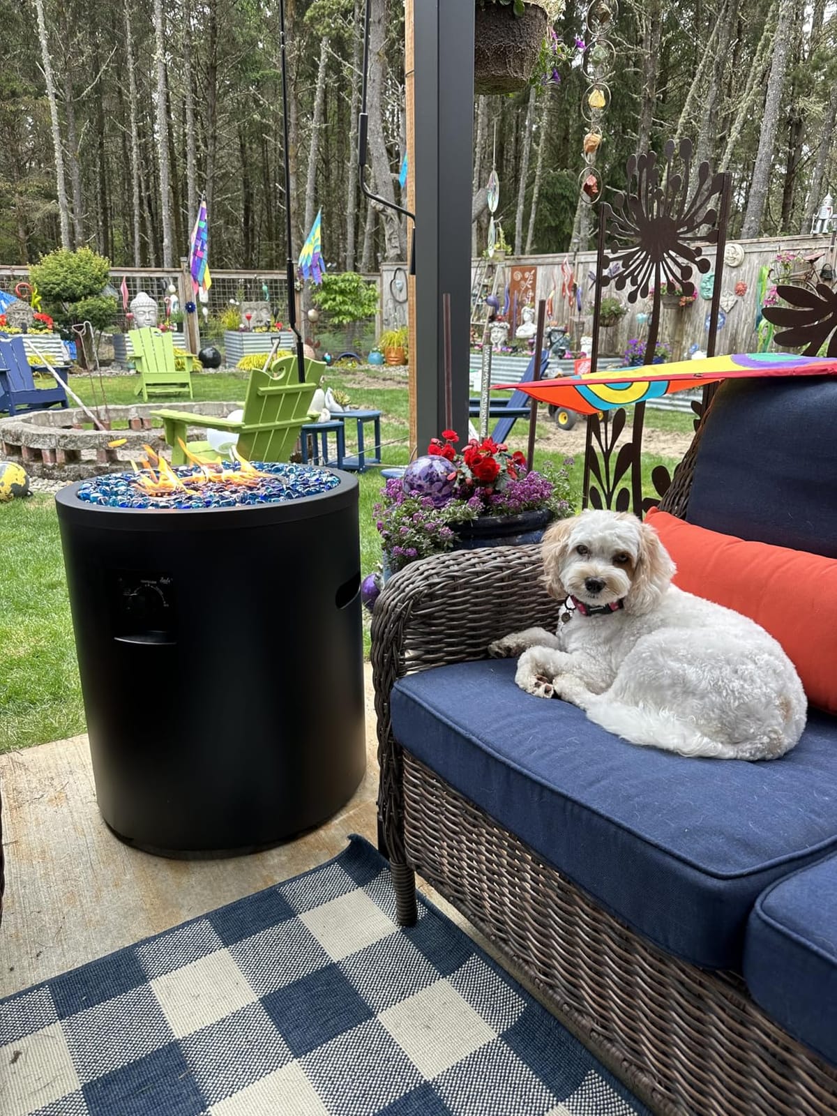 BALI OUTDOORS 50,000 BTU Propane Fire Pit Outside customer photo 1