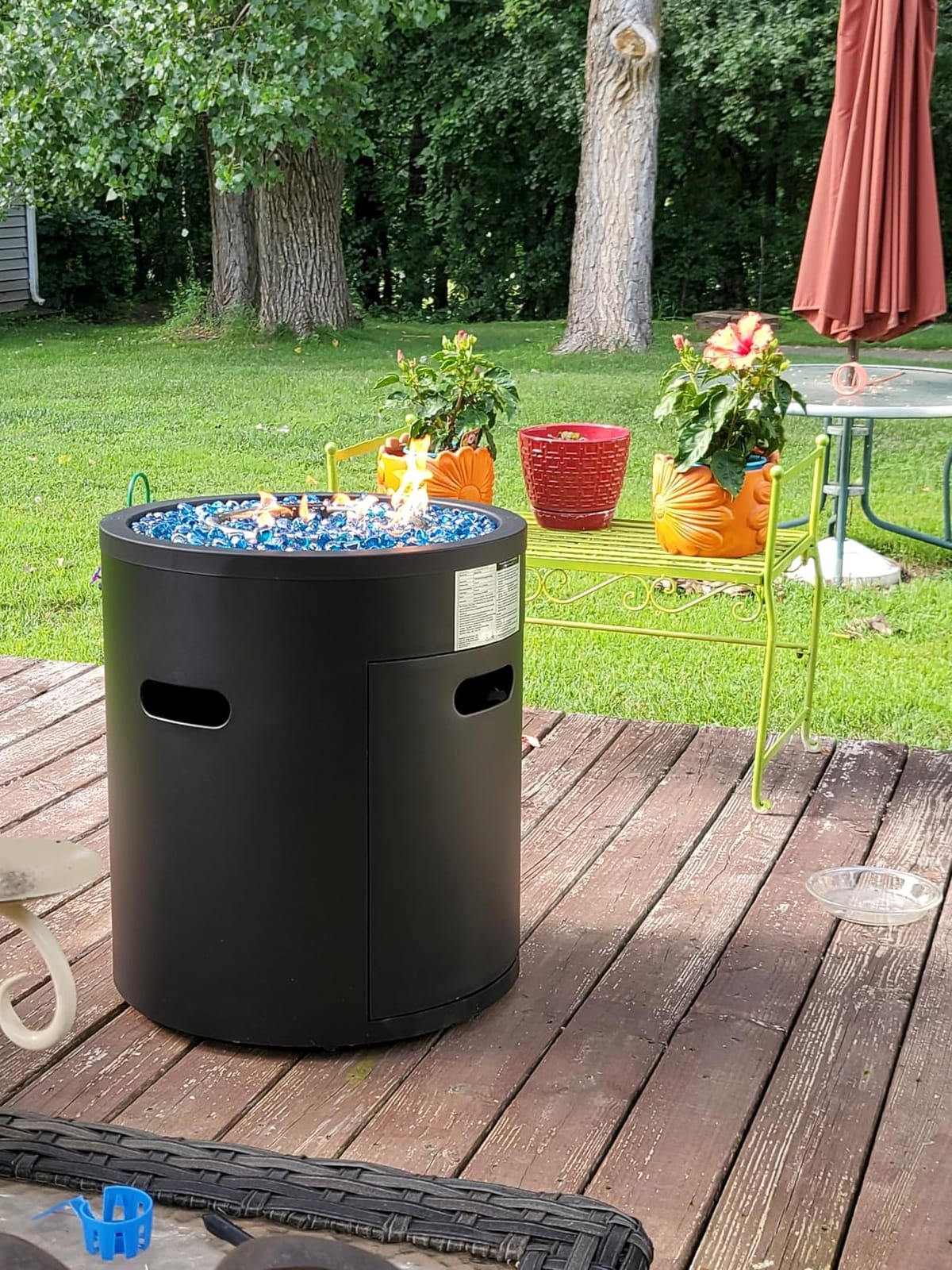 BALI OUTDOORS 50,000 BTU Propane Fire Pit Outside customer photo 2