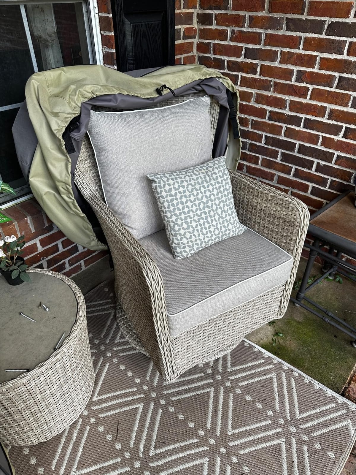 KylinLucky Outdoor Patio Sofa Covers 79 x 37 x 35 inch Waterproof Grey customer photo 2