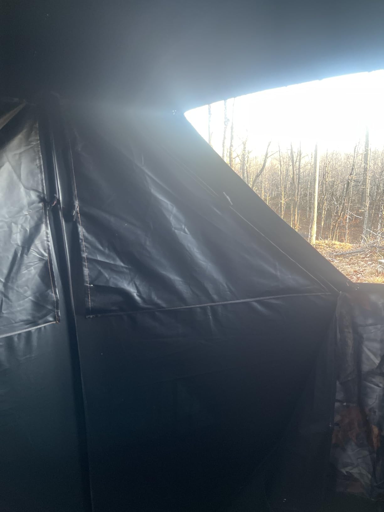 Barronett Blinds® Road Runner, Portable Hunting Blind, Pop-Up Hub Blind, Zipperless Windows, Lightweight, 2-Person, Bloodtrail® Woodland, 67” x 71” x 71”, RR200BT customer photo 2