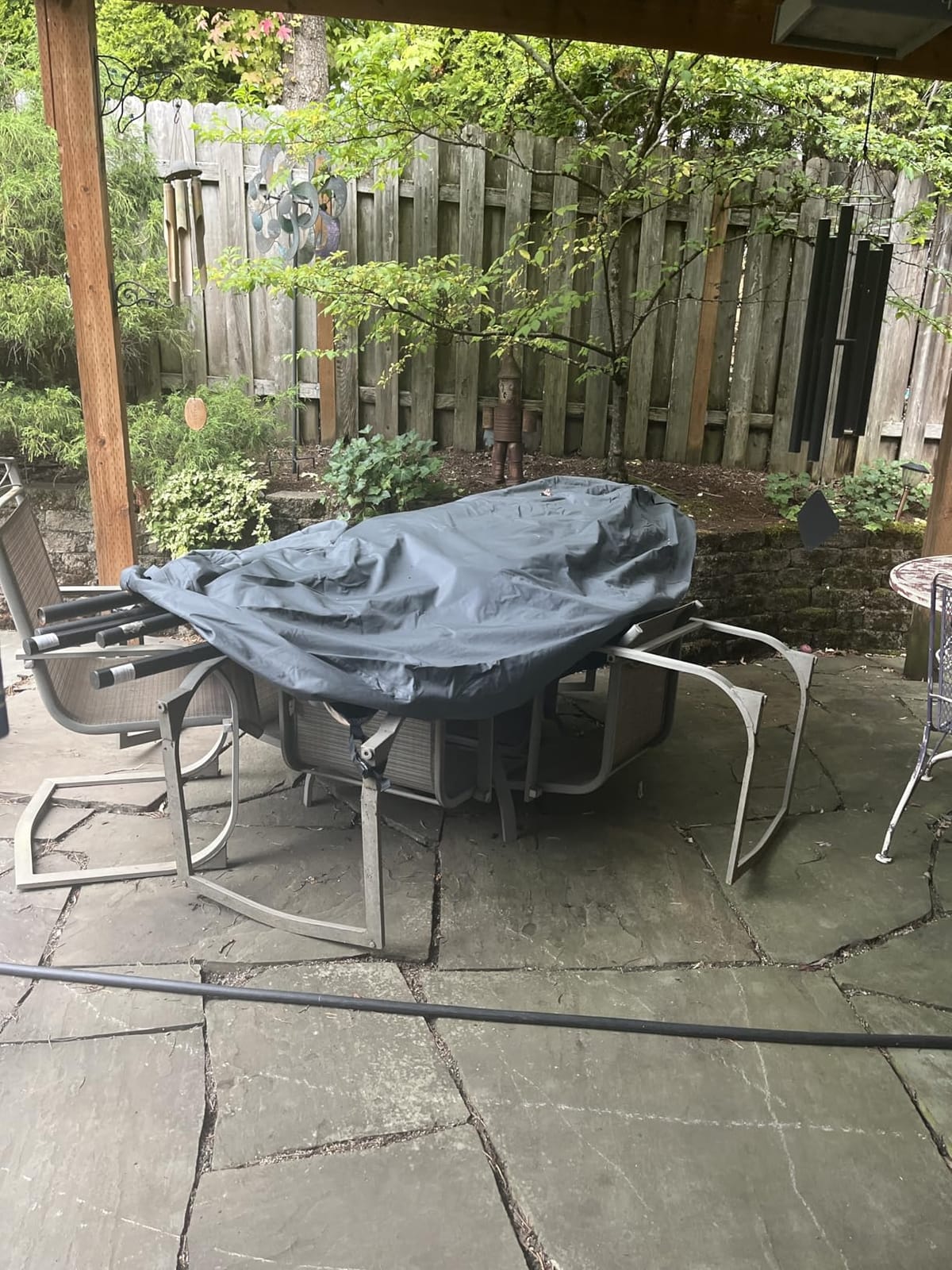 Patio Furniture Covers Waterproof, Outdoor Furniture Covers Waterproof Windproof with Padded Handles, Heavy Duty 600D Oxford Outdoor Table Chair Set Cover customer photo 1