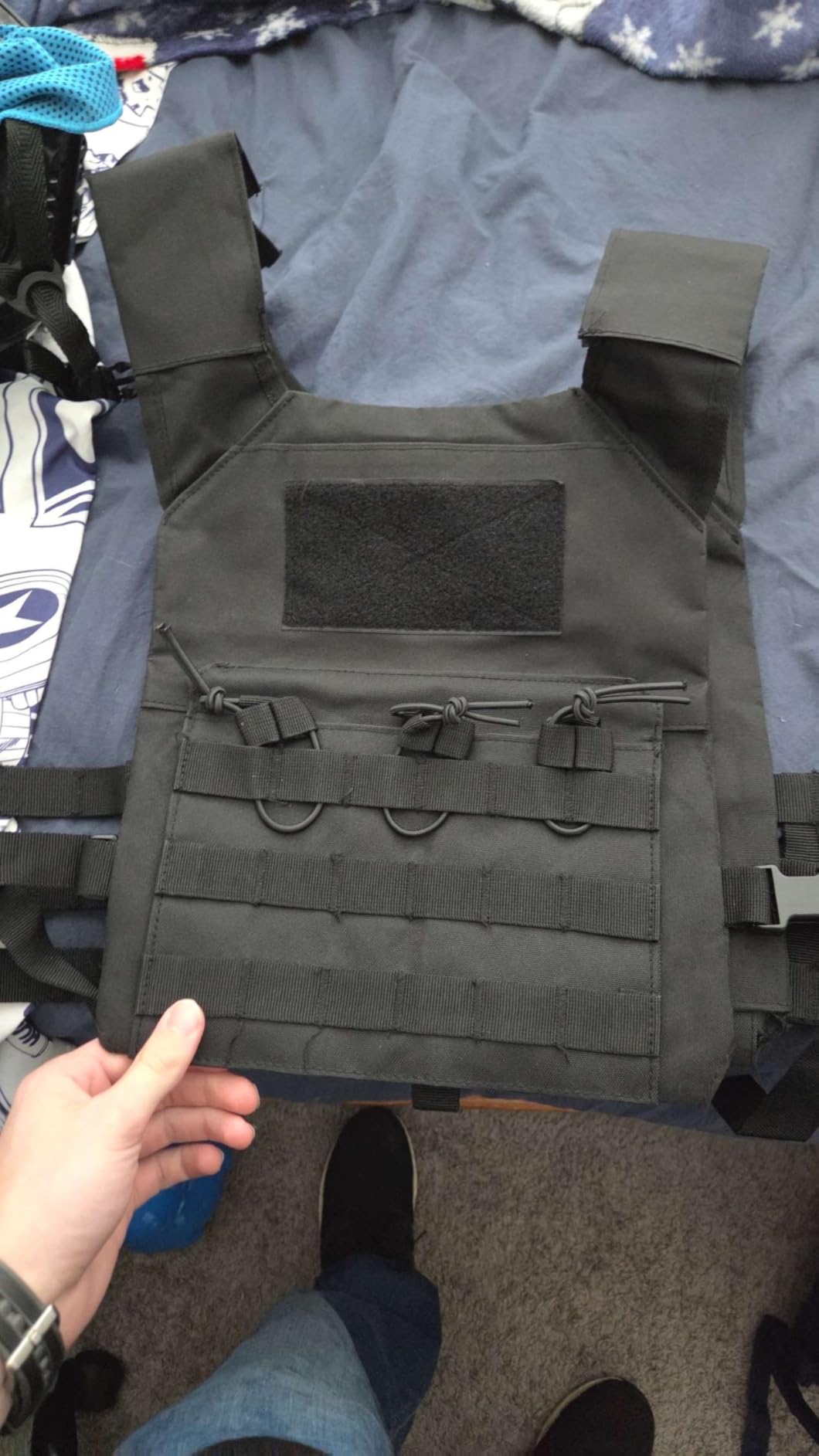 SAMSIER Airsoft Vest Adult Adjustable S-XXXXL, Tactical Vest for Men Lightweight Breathable 600D Nylon, Youth Combat vest for Paintball Training Black customer photo 2