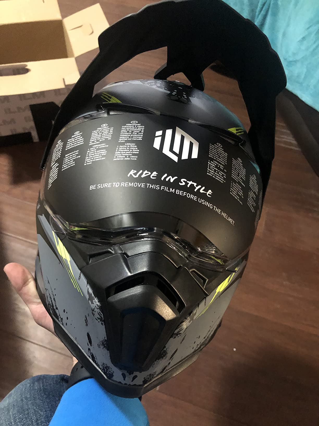 ILM Off Road Motorcycle Dual Sport Helmet Full Face Sun Visor Dirt Bike ATV Motocross Casco DOT Certified Model 606V customer photo 2