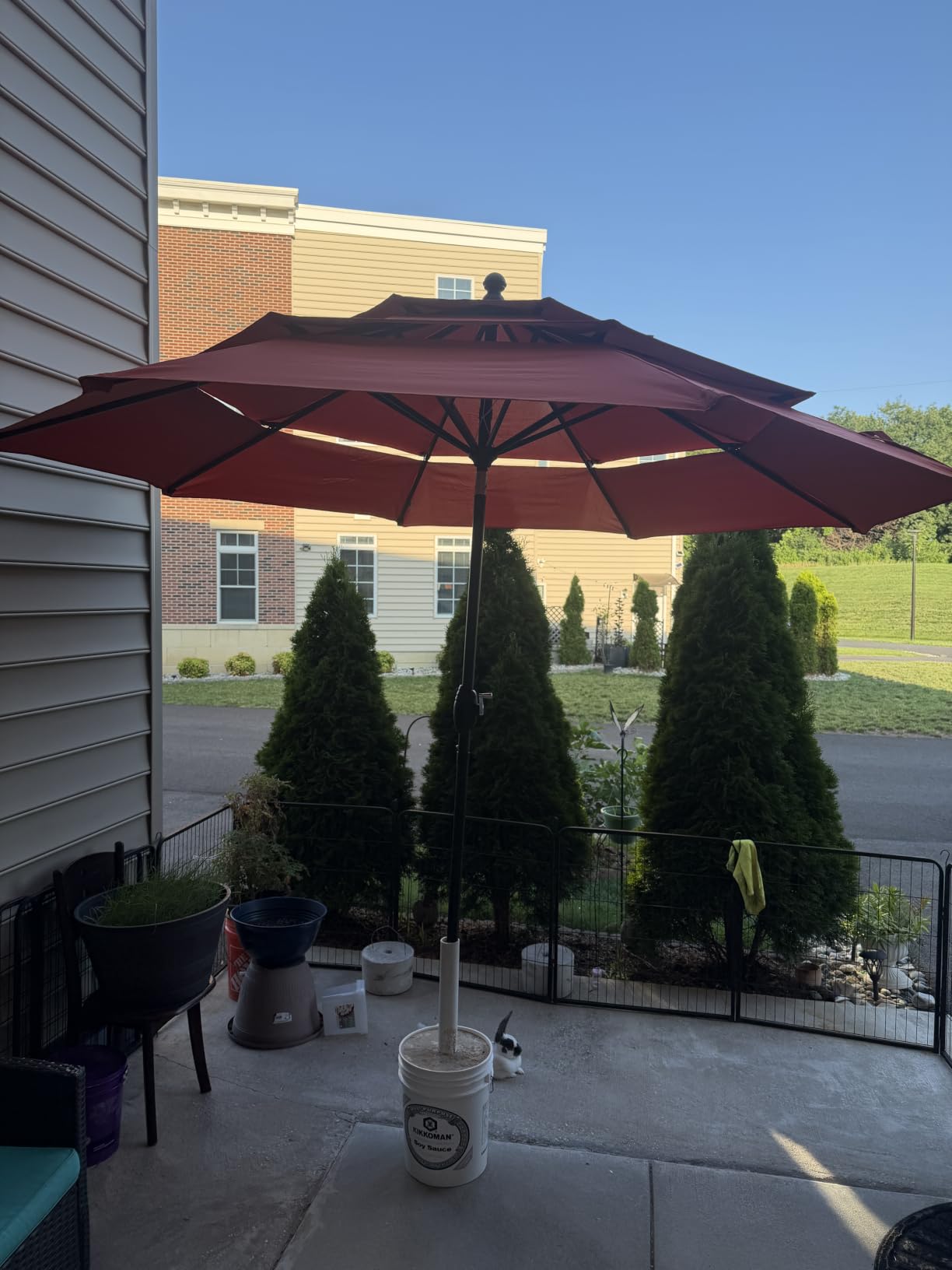 10 ft Patio Umbrellas 3 Tier Vented for Outdoor Garden, Orange Red customer photo 2