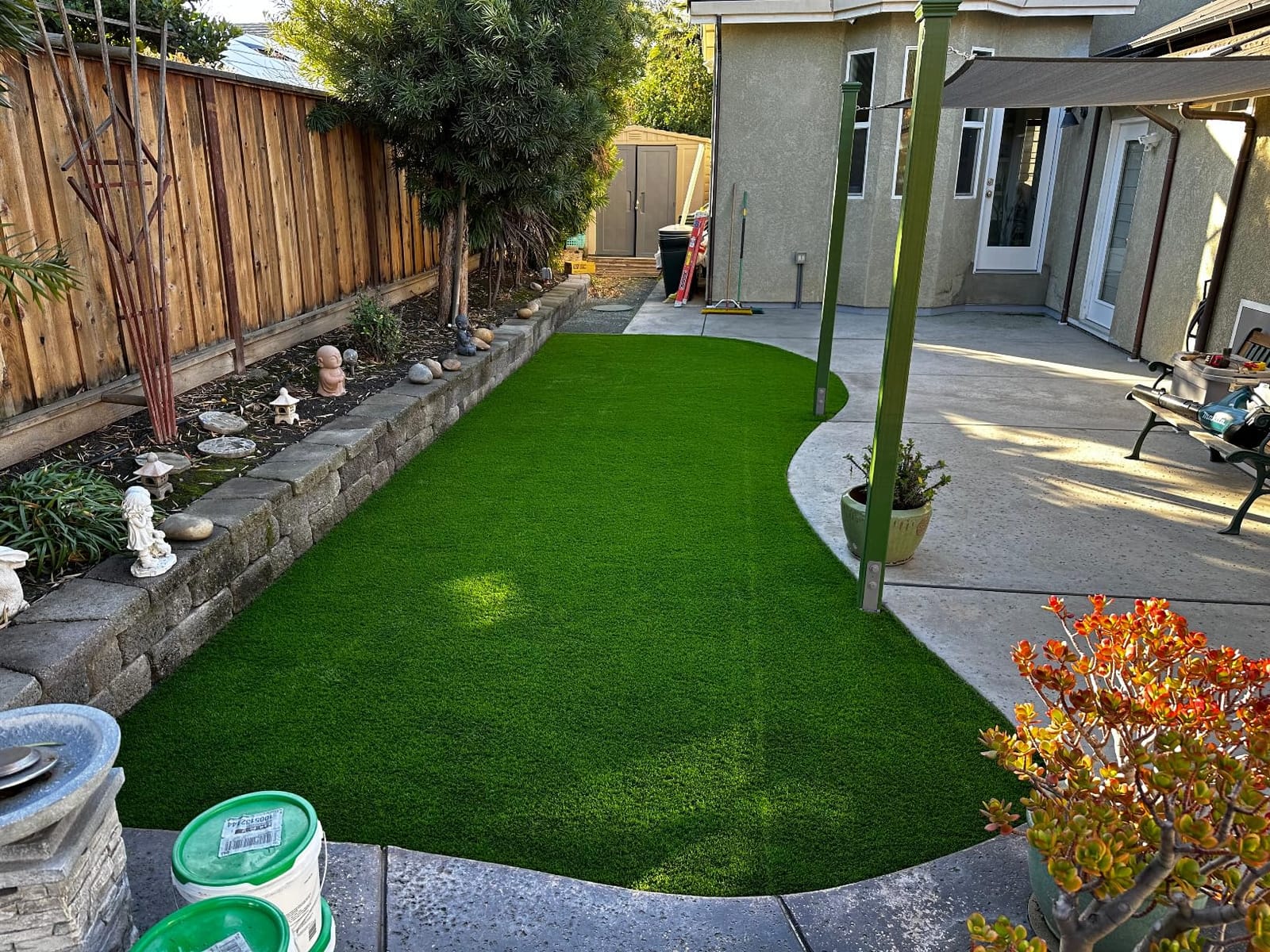 AYOHA 3 FT x 30 FT Artificial Grass, Realistic Fake Grass Deluxe Synthetic Turf Thick Lawn Pet Turf, Indoor/Outdoor Landscape, Easy to Clean with Drain Holes, Non-Toxic, High Density, 35mm customer photo 2