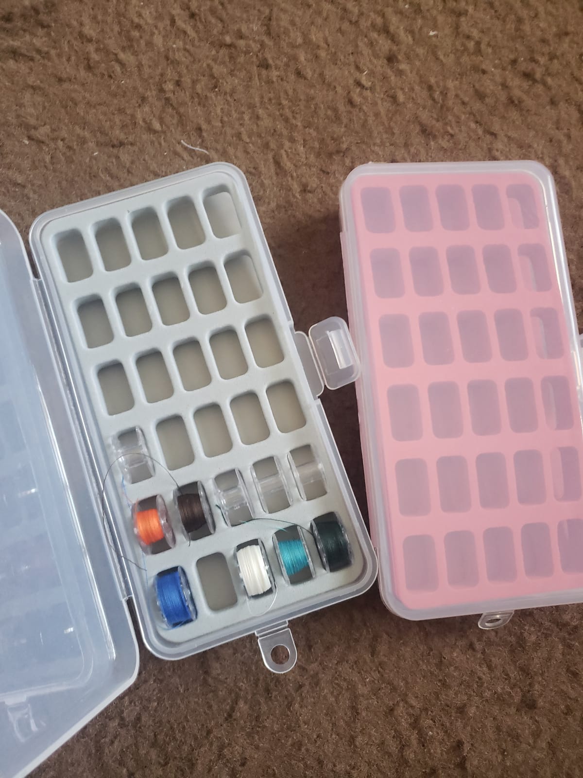 FULLCASE Bobbin Holder and Bobbin Case, 2-Pack Clear Storage, Holds 60 customer photo 2