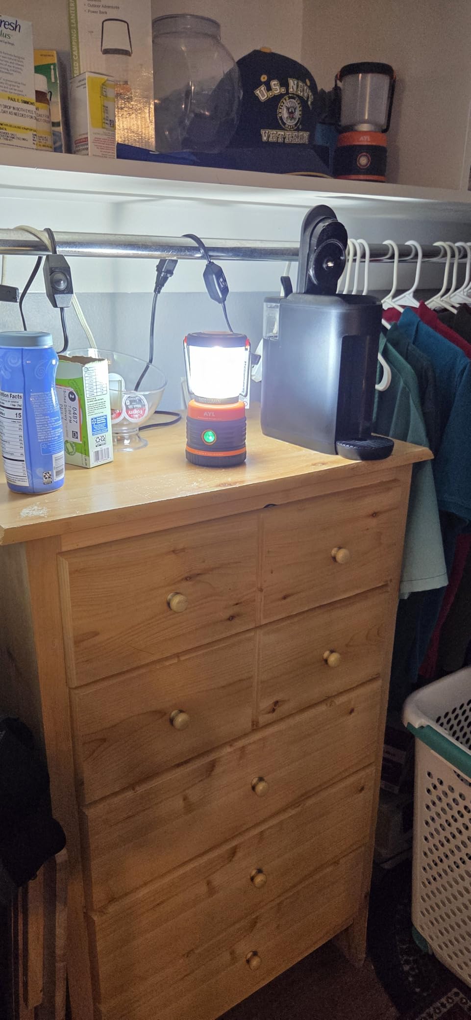 LED Camping Lantern Rechargeable, 1800LM, 4 Light Modes, 4400mAh Power Bank, IP44 Waterproof, Perfect Lantern Flashlight for Hurricane, Emergency, Power Outages, Home and More, USB Cable Included customer photo 1