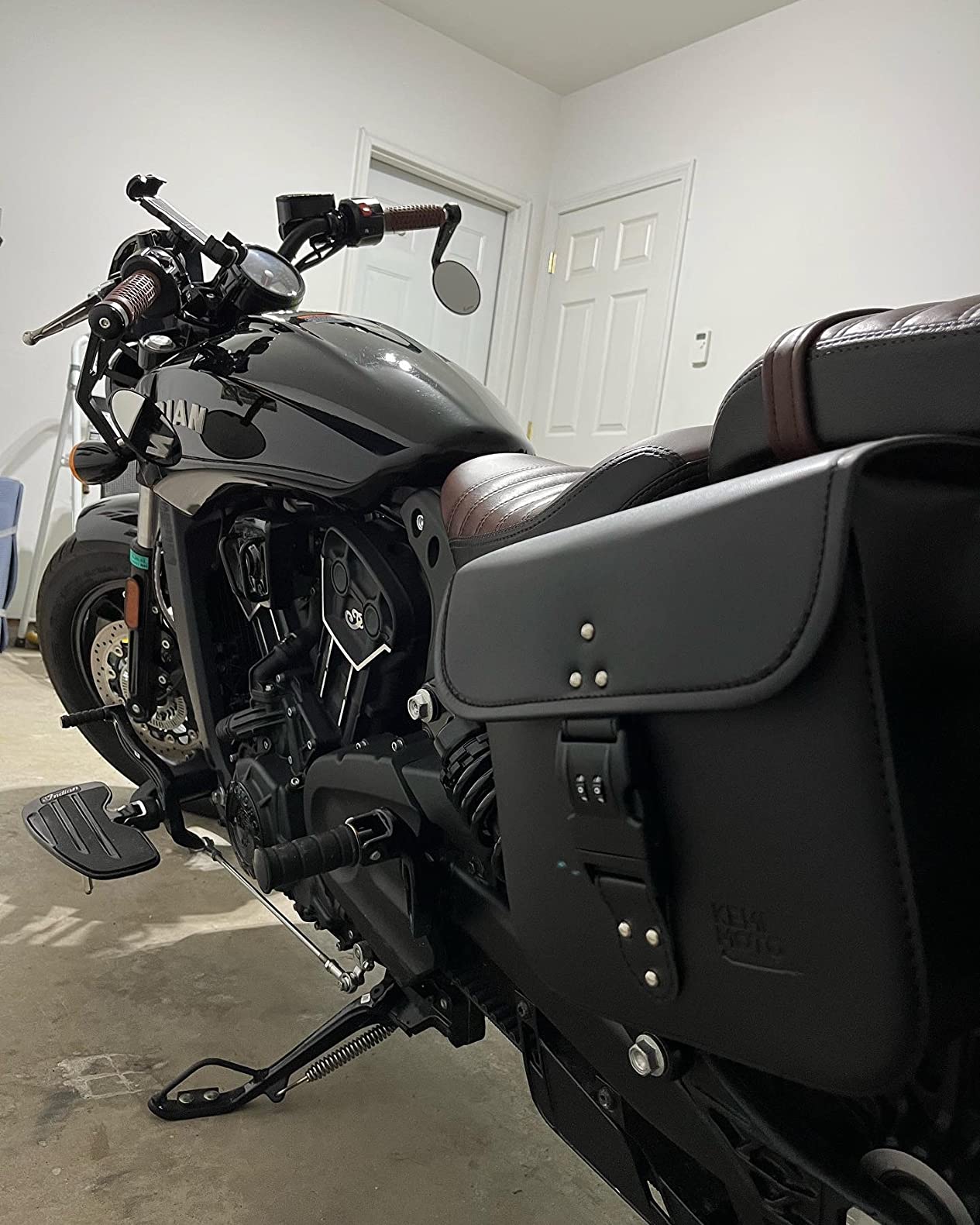 KEMIMOTO Motorcycle Saddlebags with Secure Lock 15L (7.5Lx2) PU Leather customer photo 2