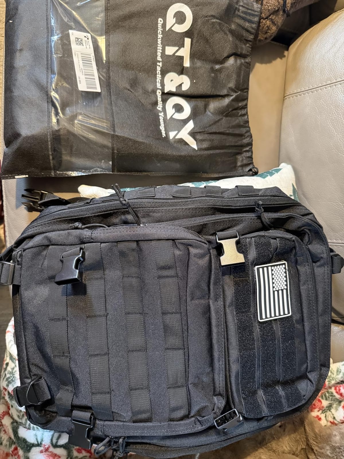 QT&QY 45L Military Tactical Backpacks Molle Army Assault Pack 3 Day Bug Out Bag Hiking Trekking Rucksack customer photo 2