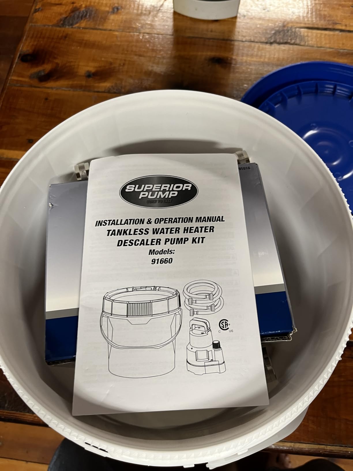 Superior Pump 91660 Tankless Water Heater Descaler Pump Kit with Non-toxic Descaler Solution, 3.5 Gallon, Deluxe customer photo 2