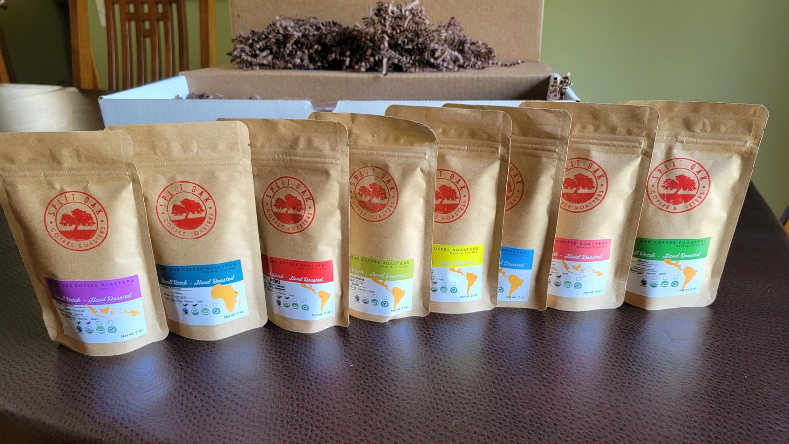 Coffee Gift Box Set 8 Assorted Coffees 2oz plus 1 French Press Glass Coffee Maker. Coffees from all over the world customer photo 2