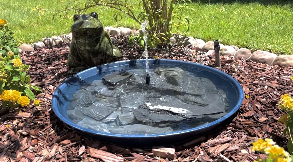 Biling Upgraded Solar Fountain Pump Kit with Ground Stake for Bird Bath customer photo 1