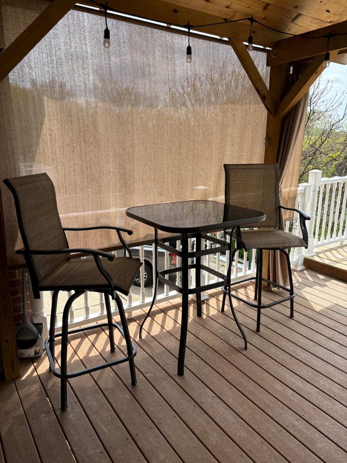 Devoko Patio Bar Stools Set of 2 All-Weather Outdoor Patio Furniture Set customer photo 1