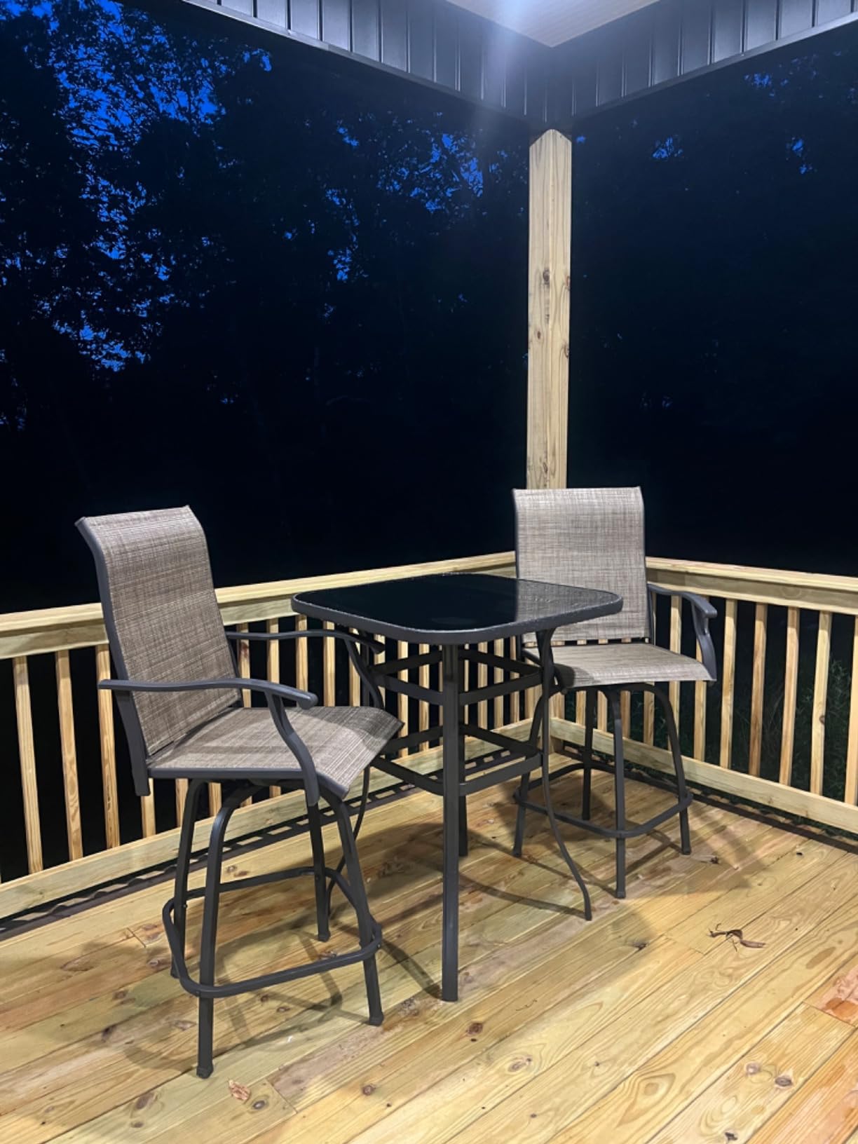 Devoko Patio Bar Stools Set of 2 All-Weather Outdoor Patio Furniture Set customer photo 2