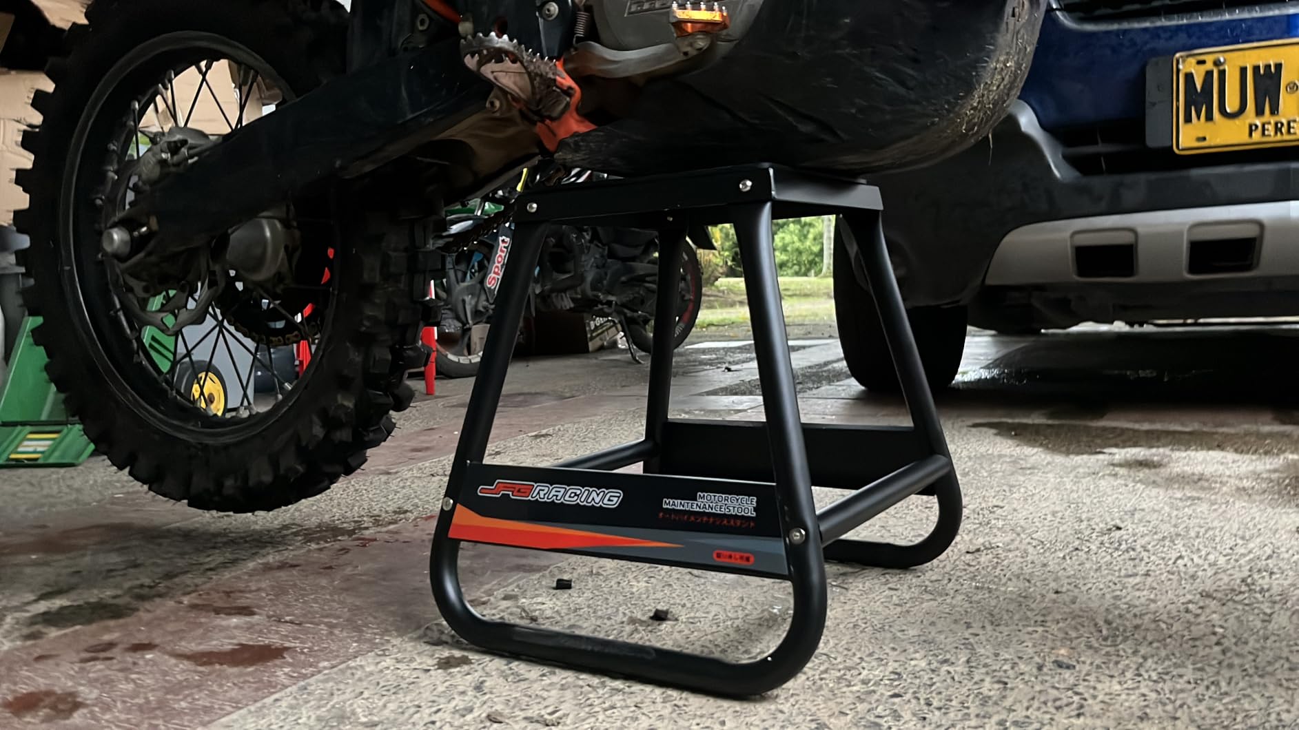 JFG RACING Detachable Dirt Bike Stand,Universal Motorcycle Lift Jack customer photo 1