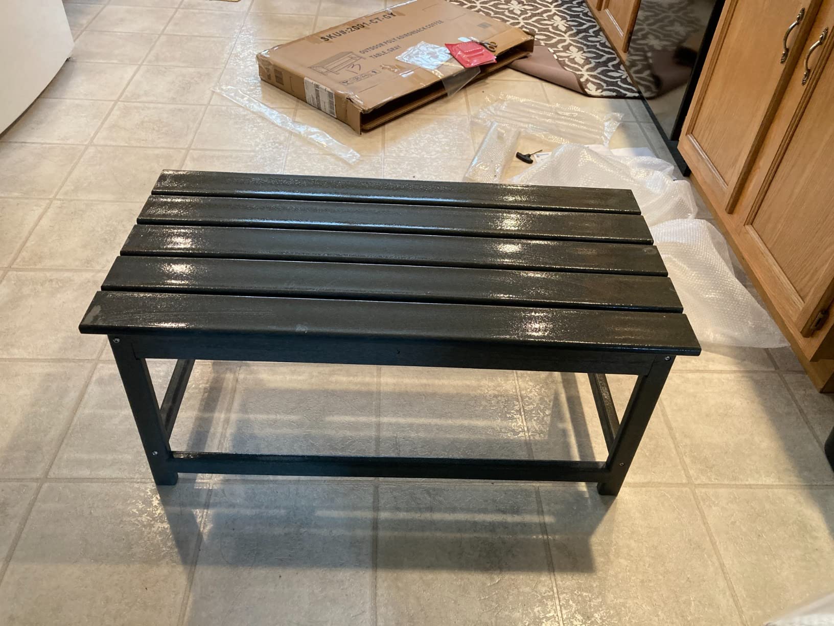 WestinTrends Malibu Outdoor Poly Lumber Coffee Table, 35.25
