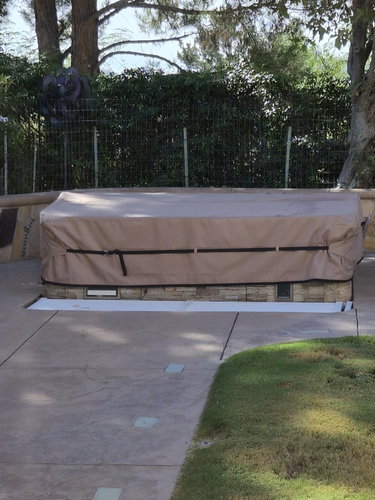 Waterproof Hot Tub Cover -Outdoor Spa Cover Cap(Fit 95''x 95'') customer photo 2