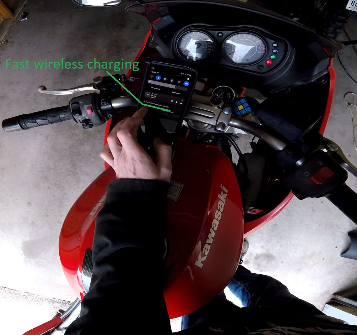 KEWIG Motorcycle Phone Mount Qi 15W Wireless & USB C 20W Fast Charging Port customer photo 2