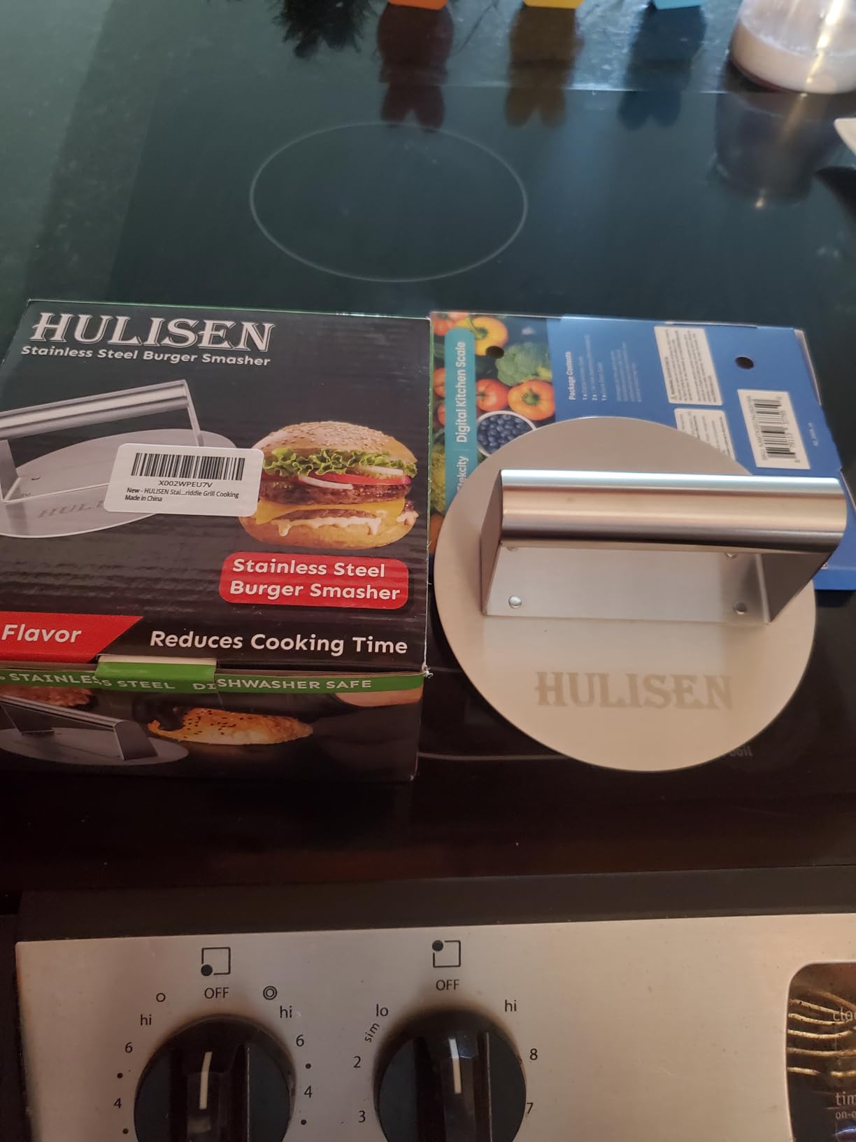 HULISEN Stainless Steel Burger Press, 6.2-Inch Round Burger Smasher customer photo 1