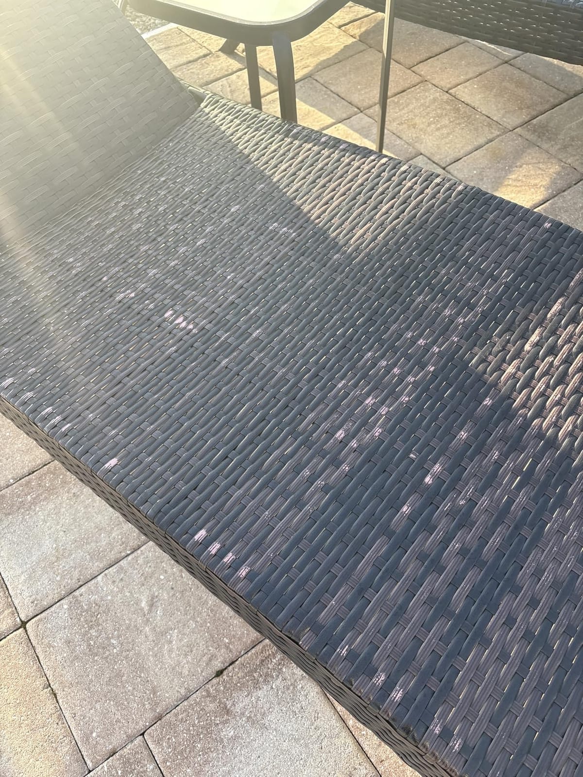 79'' Long Reclining Chaise Lounge Set (Set of 2), Outdoor Wicker Reclining Lounge Chair Patio Rattan Double Chaise Lounge Lawn Sunbathing Chairs Beach Pool Backrest Recliners (Set of 2) customer photo 1