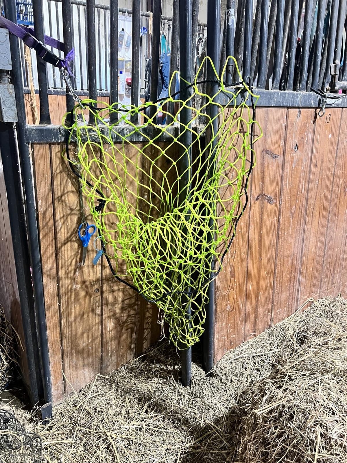 Majestic Ally 2 pcs Slow Feed 42” Hay Net for Horses, Strong Small 2x2” Holes, Nylon Rope Hanging, Adjustable Travel Feeder for Trailer and Stall, Simulates Grazing, Reduce Waste customer photo 1