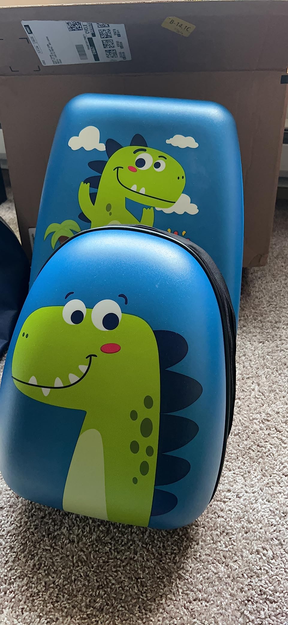 emissary Kids Luggage Set for Boys, Hardside Carry-On - Dinosaur customer photo 2