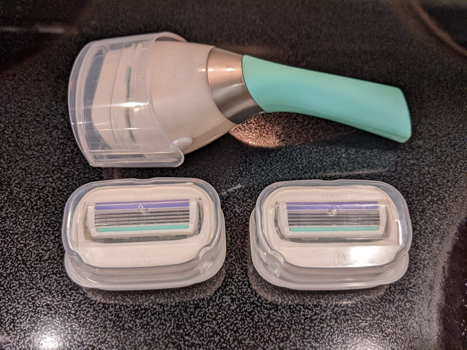 Schick Intuition Sleek Razors for Women with Sensitive Skin | 1 Razor & 3 Intuition Razor Blades Refill with Organic Aloe customer photo 1
