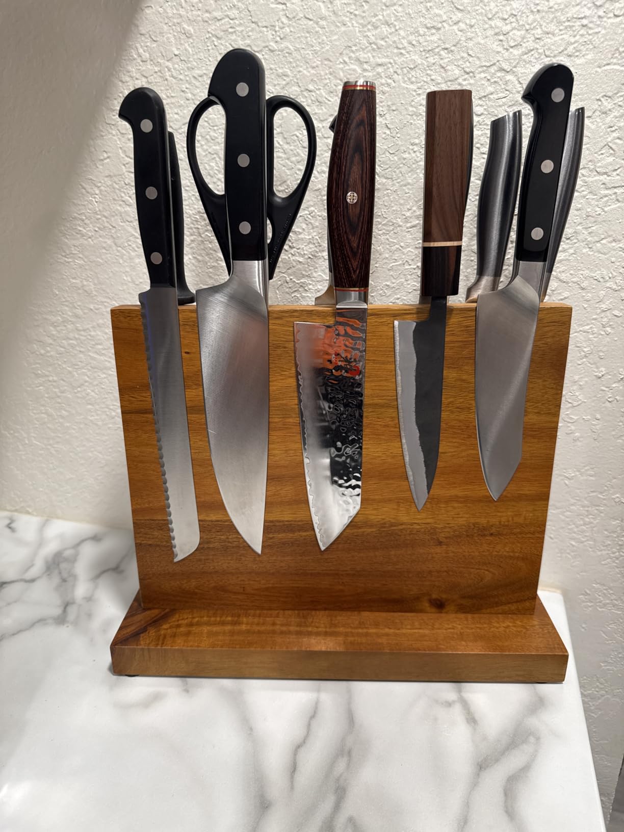 Magnetic Knife Block - Magnetic Knife Holder - Magnetic Knife Stand - Cutlery Display Stand and Storage Rack customer photo 2