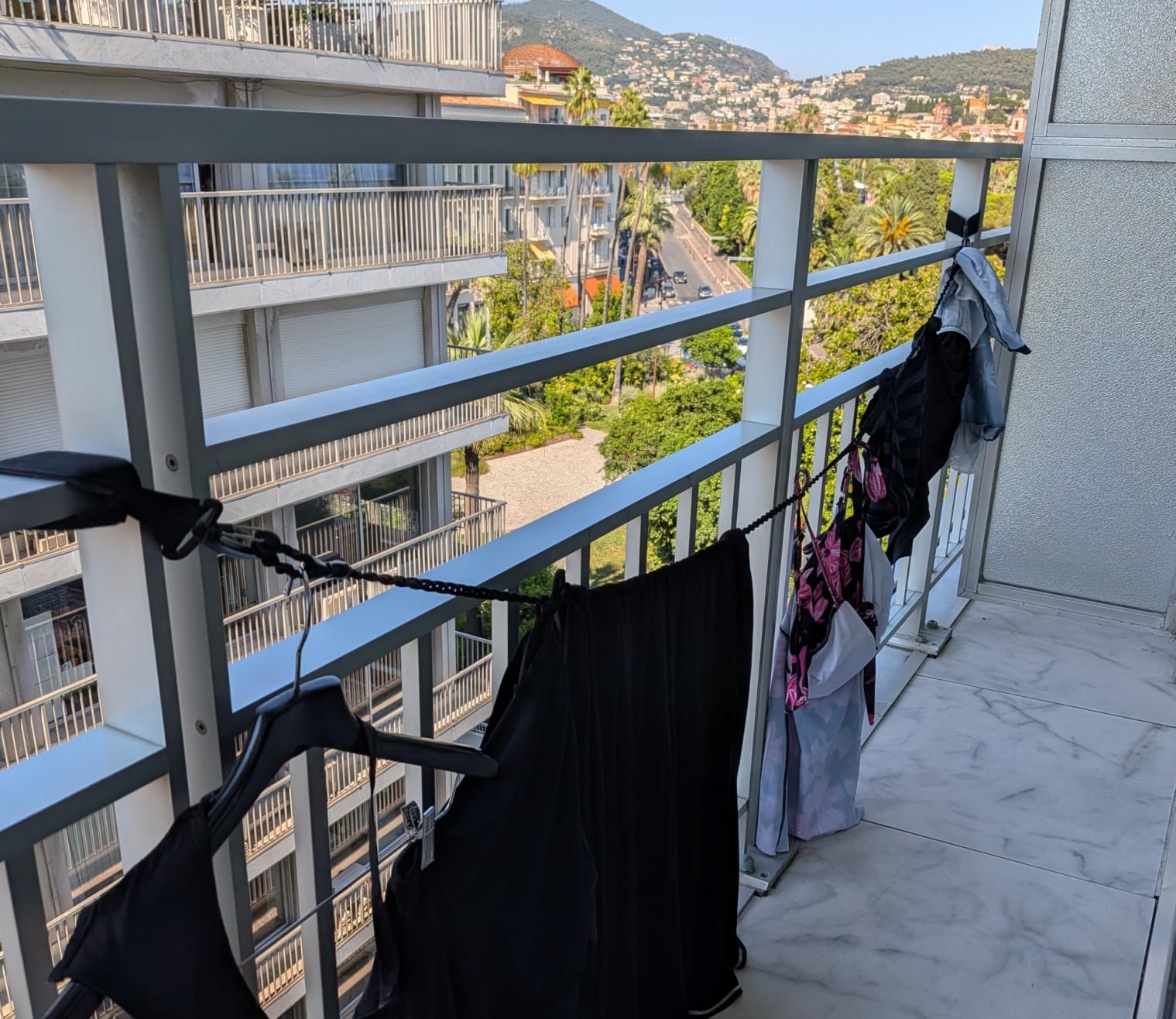 Tri-Braided Cord Clothes Line, Clothes Drying Rope Portable Travel Clothesline for Indoor Outdoor Laundry , Windproof Clothes Line, Hanger for Camping Travel & Home Use - No hanger hook needed customer photo 1