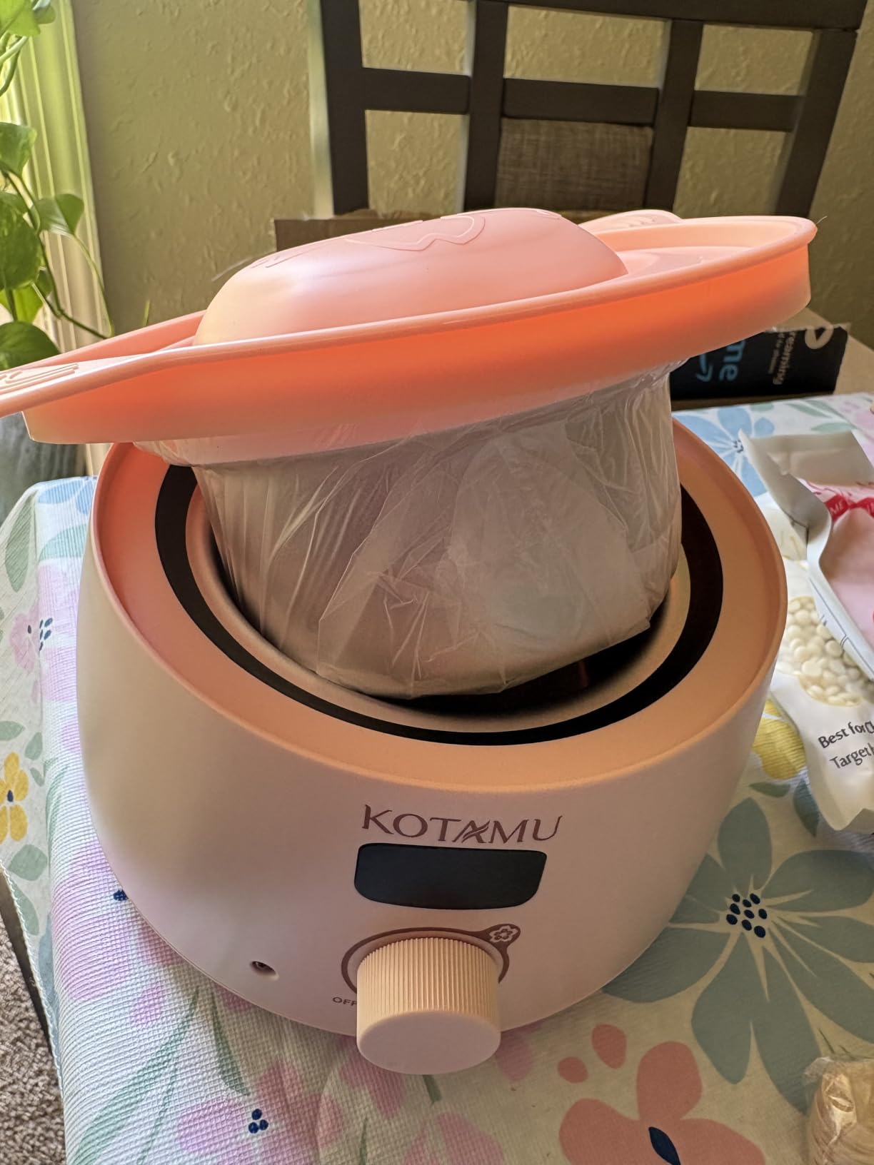 KOTAMU Waxing Kit for Women & Men, Pink Digital Wax Pot Warmer Hair Removal customer photo 1