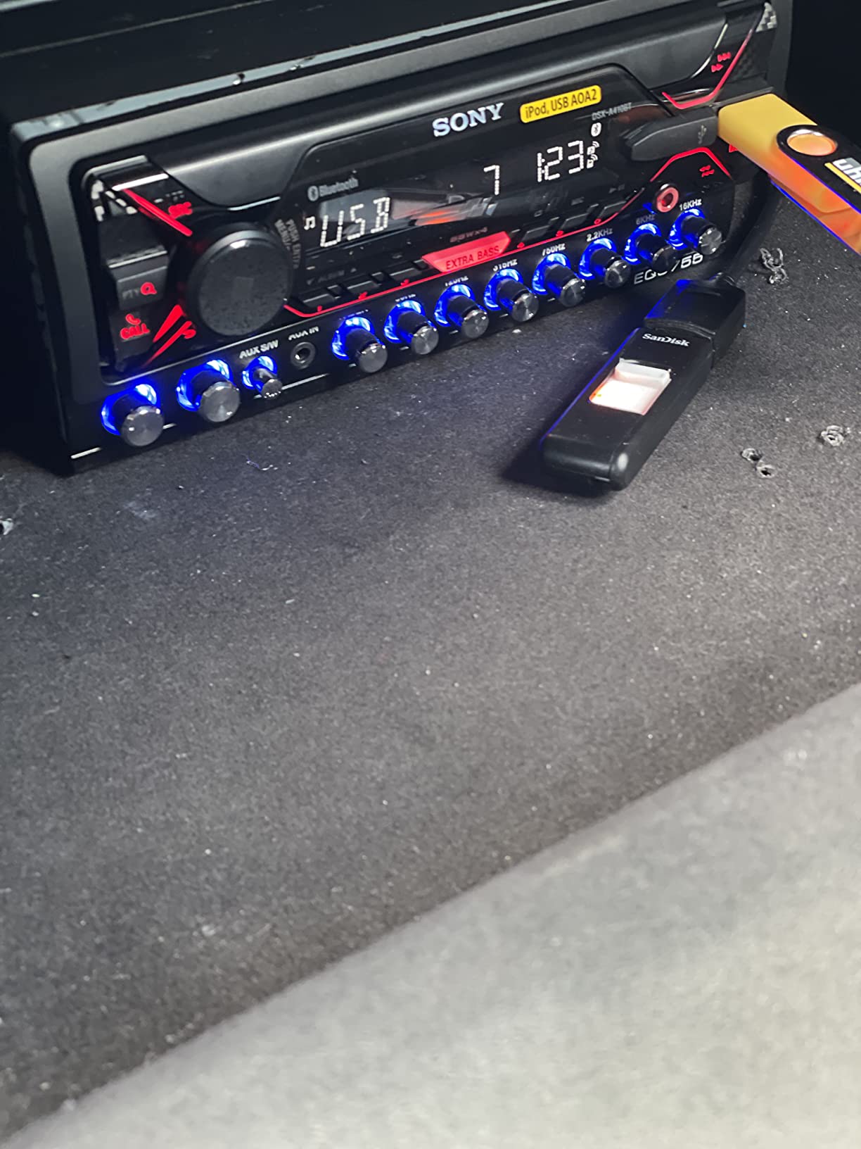 Sony DSX-A410BT Single Din Bluetooth Front USB AUX Car Stereo Digital Media Receiver (No CD Player) customer photo 2