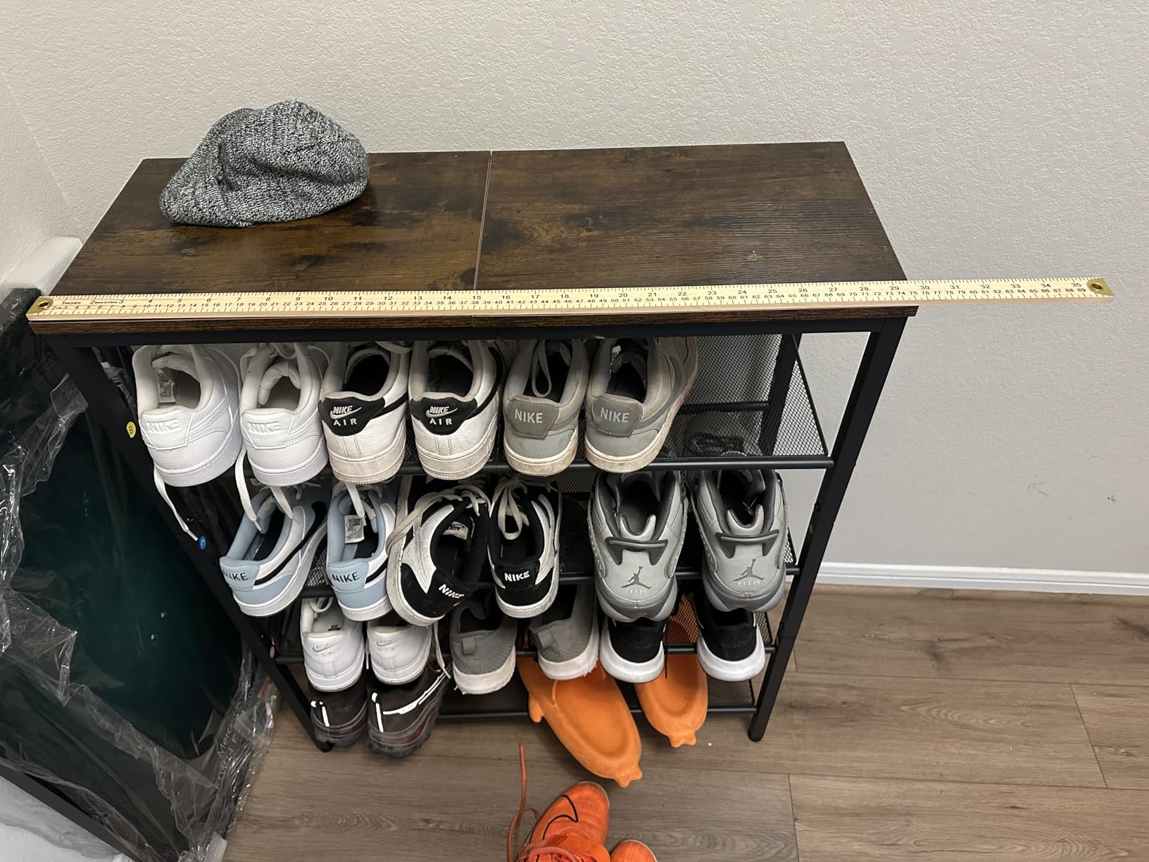 VASAGLE 5-Tier Shoe Rack, Adjustable, Freestanding | Shoe Rack Organizer with Storage Shelves and Spacious Top, for Entryway, Industrial, Rustic Brown and Ink Black, ULBS038B01 customer photo 1