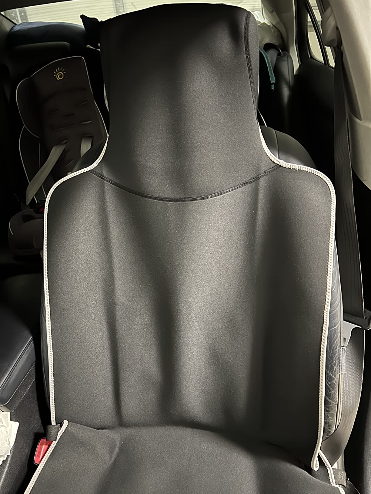 VSHIELD Waterproof Neoprene Car Seat Cover, Sweatproof Non-Slip Seat Protector, Universal Fit for Front Bucket or Rear Bench Seat of Cars, SUVs, Vans, Trucks, Compatible with Airbags and Armrests customer photo 2